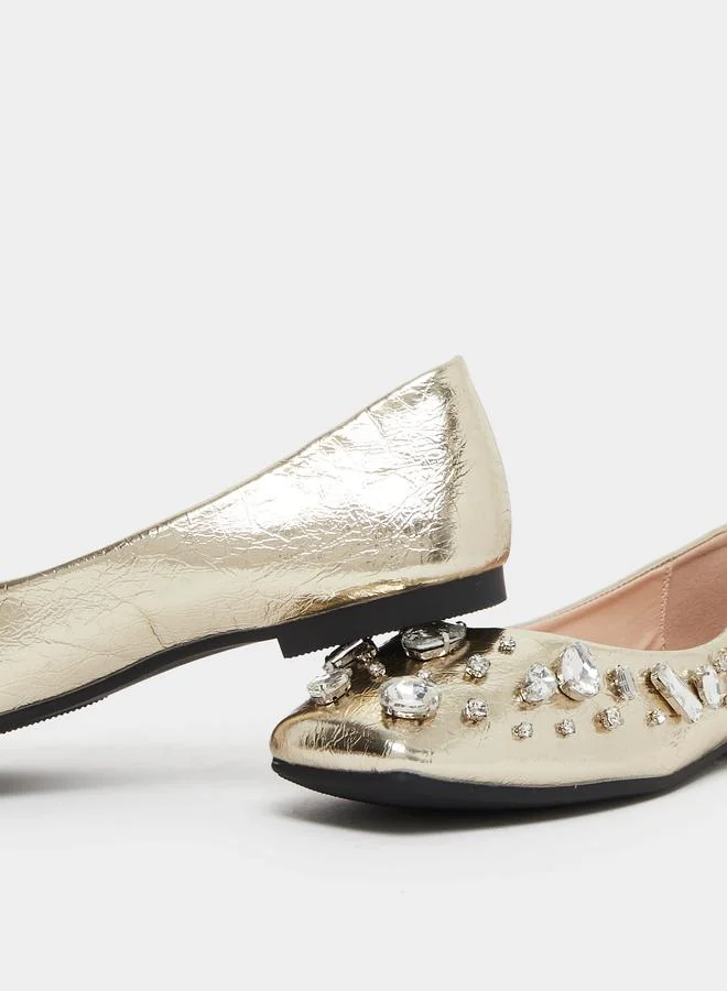 Styli Women Embellished Ballerina Shoes